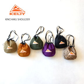 KELTY ケルティ キンチャクショルダー KINCHAKU SHOULDER 32592354 32592431 レディース ユニセックス ショルダーポーチ サコッシュ 巾着 撥水 無地 レオパード