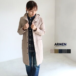 ARMEN アーメン キルティングコート コットンキルティングフード付きコート cotton quilt hooded coat NAM0553 レディース 綿キルト