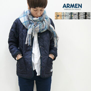 【楽天スーパーSALE限定】【70%OFF】ARMEN アーメン キルティングジャケット レディース 裏フリースナイロンVネックキルティングジャケット NAM1754 HEAT QUILT ヒートキルト