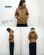 ARMEN【アーメン】ナイロン/フリースリバーシブルフード付きキルティングジャケット