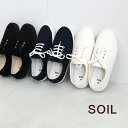 SOIL ソイル キャンバスローカットスニーカー CANVAS LOW-CUT SNEAKER CNSL1301 レディース 35 36 37 38 39 22.5 23 23.5 24 24.5 ホワイト ブラック ネイビー