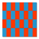 童具館 ケルンモザイク45四角B(長方形 青・橙)