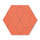 童具館 マグネットモザイク45六角EOW(菱形 橙明清色)