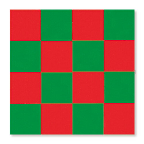 童具館 マグネットモザイク45四角A9（正方形 赤・緑）