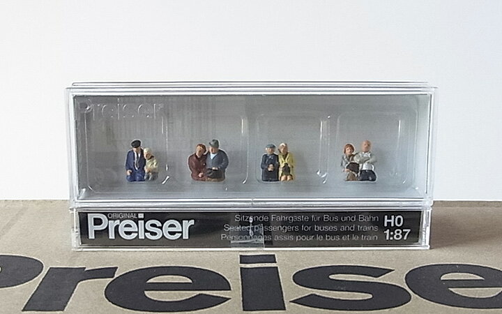 Preiser/プライザー 10387 HO 1/87 座っている乗客（バス・列車用）