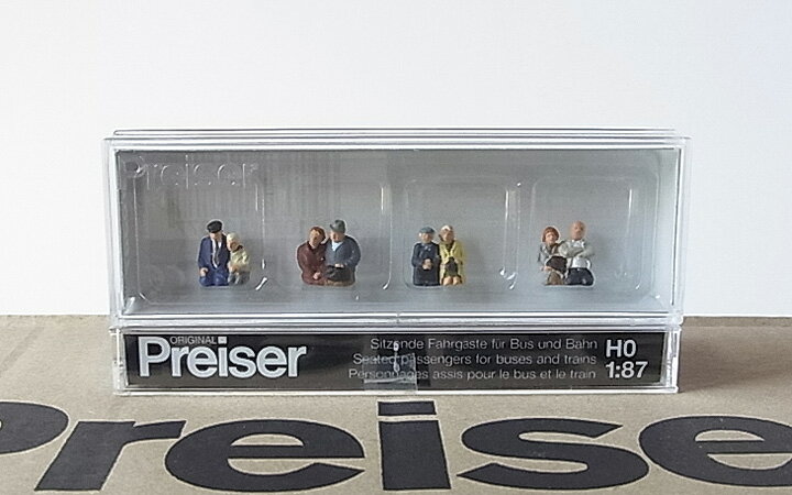 Preiser/プライザー 10387 HO 1/87 座っている乗客(バス・列車用)