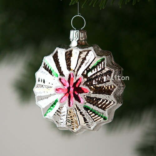 【xmas限定販売】 グラスオーナメント ワッフル 30170B