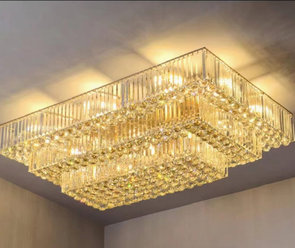 【PSE認証 オーダーシャンデリア】 超豪華! 大型 スワロフスキー風 LED クリスタル シャンデリア 調光対応 サイズ変更可 【納期確認要!】シーリングライ...