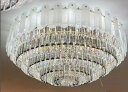 【PSE認証 オーダーシャンデリア】 超豪華! 大型 スワロフスキー風 LED クリスタル シャンデリア 調光対応 サイズ変更可 【納期確認要!】シーリングライト led 照明 照明器具 シンプル 安い 北欧 アンティーク ホテル 店舗 リビング ダイニング