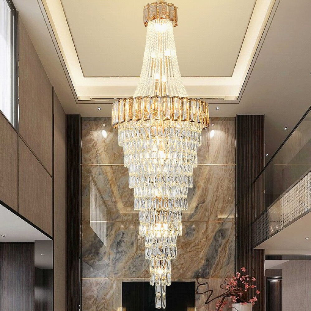 【PSE認証 オーダーシャンデリア】 超豪華! 大型 スワロフスキー風 LED クリスタル シャンデリア 調光対応 サイズ変更可 【納期確認要!】ペンダントライ...