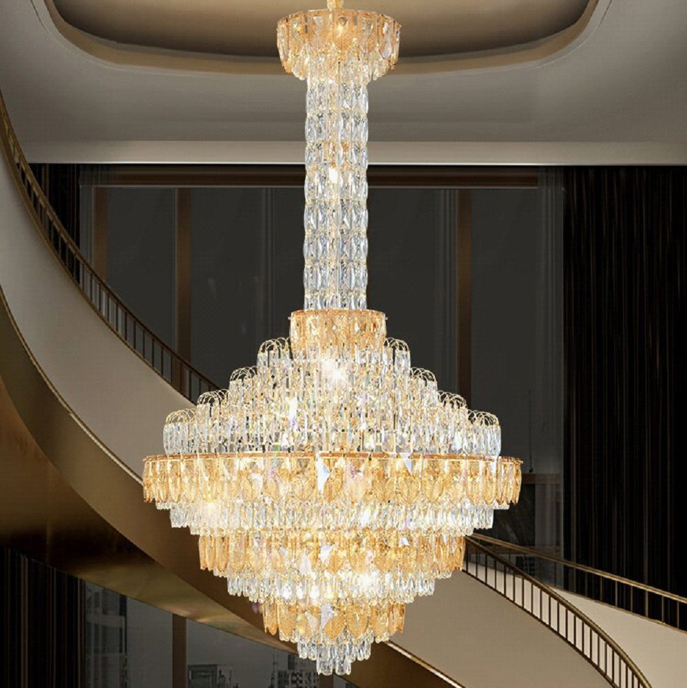 【PSE認証 オーダーシャンデリア】 超豪華! 大型 スワロフスキー風 LED クリスタル シャンデリア 調光対応 サイズ変更可 【納期確認要!】ペンダントライ...