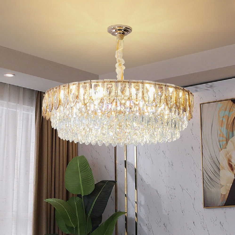 【PSE認証 オーダーシャンデリア】 超豪華! 大型 スワロフスキー風 LED クリスタル シャンデリア 調光対応 サイズ変更可 【納期確認要!】ペンダントライ...