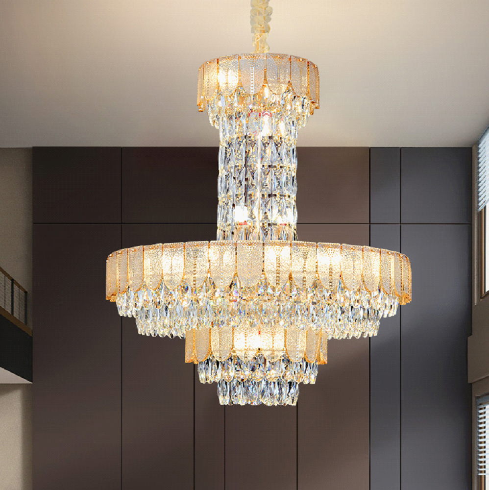 【PSE認証 オーダーシャンデリア】 超豪華! 大型 スワロフスキー風 LED クリスタル シャンデリア 調光対応 サイズ変更可 【納期確認要!】ペンダントライ...