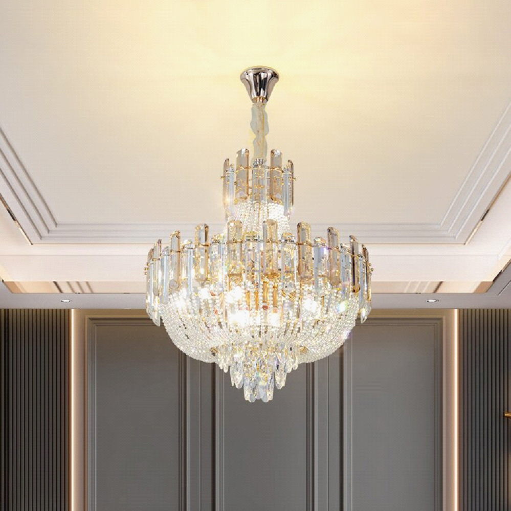 【PSE認証 オーダーシャンデリア】 超豪華! 大型 スワロフスキー風 LED クリスタル シャンデリア 調光対応 サイズ変更可 【納期確認要!】ペンダントライ...