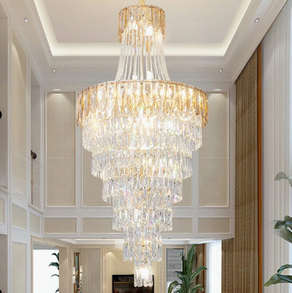 【PSE認証 オーダーシャンデリア】 超豪華! 大型 スワロフスキー風 LED クリスタル シャンデリア 調光対応 サイズ変更可 【納期確認要!】ペンダントライ...