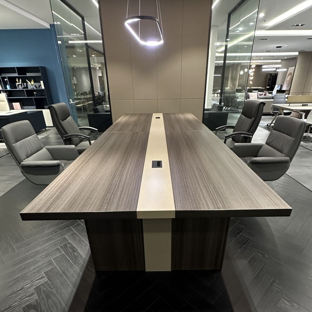 【送料無料！】オーダーメイド サイズ変更可能 豪華！高級 ミーティングデスク 幅3800×奥行1400×高750 会議デスク ミーティングテーブル 会議テーブル オフィス 打ち合わせ 多機能 商談 役員 大型 豪華