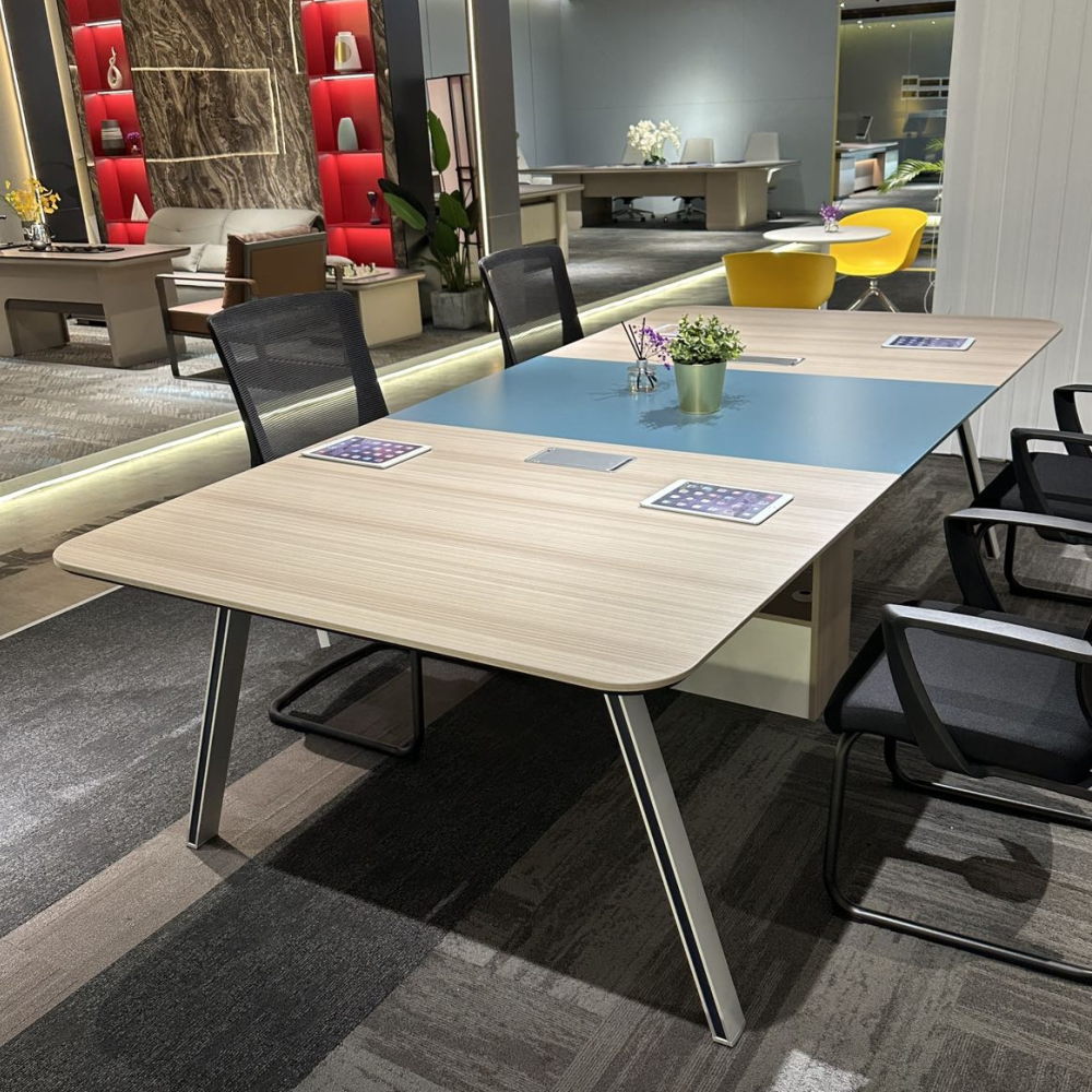 【送料無料！】オーダーメイド サイズ変更可能 豪華！高級 ミーティングデスク 幅2800×奥行1390×高750 会議デスク ミーティングテーブル 会議テーブル オフィス 打ち合わせ 多機能 商談 役員 大型 豪華 安い 北欧