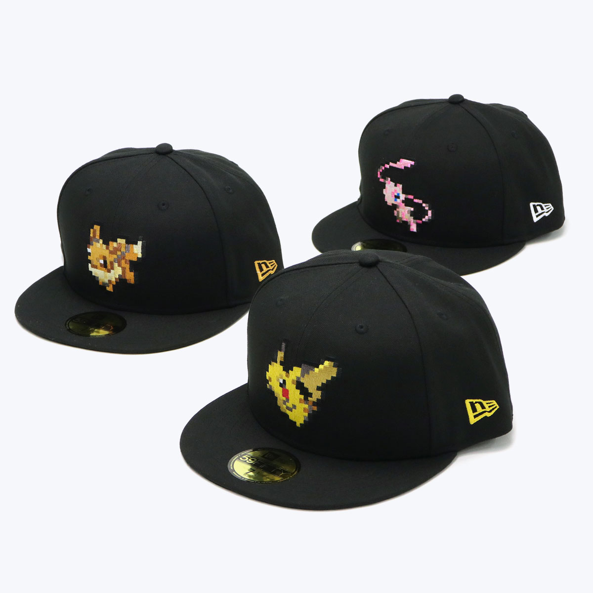 【エントリー&楽天カード最大16倍】 【正規取扱店】 ニューエラ NEW ERA 帽子 キャップ 59FIFTY Pokemon ポケモン 8Bit ポケモン 帽子 コラボ ピカチュウ イーブイ ミュウ キャラクター アウトドア メンズ レディース ユニセックス 7.3/8 7.1/2