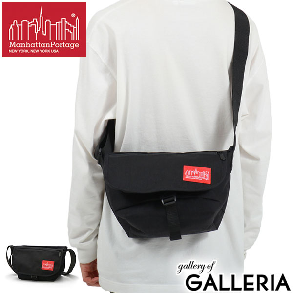  マンハッタンポーテージ メッセンジャーバッグ Manhattan Portage Nylon Messenger Bag JR Flap Zipper Pocket ショルダーバッグ A5 ナイロン 小さめ 斜めがけ 軽量 大学生 メンズ レディース MP1605JRFZP