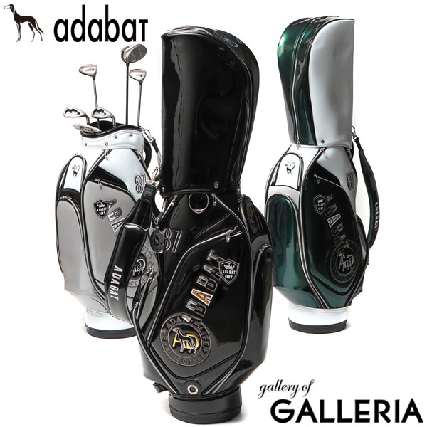 【最大36倍 5/20限定】 アダバット キャディバッグ adabat ゴルフバッグ GOLF ゴルフ カート セルフスタンド ショルダー 肩がけ 9.0型 5分割 47インチ エナメル メンズ レディース ABC423