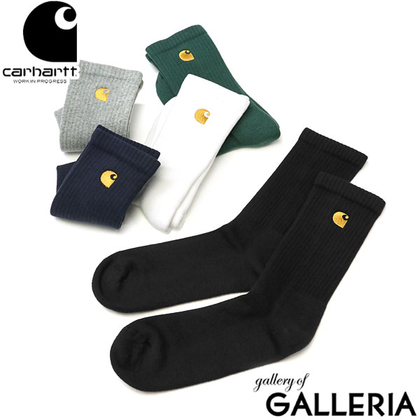  カーハート 靴下 メンズ Carhartt WIP ソックス ギフト 黒 クルーソックス コットン 白 ブランド 厚手 カジュアル ロゴ 刺繍 おしゃれ クルー丈 CHASE SOCKS I029421