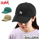 【セール30%OFF】 エックスガール 帽子 X-girl EMBLEM 6PANEL CAP キャップ 6パネル コットンキャップ 綿 コットン ストラップバック アジャスター サイズ調節 春 夏 オールシーズン 浅め ロゴ 刺繍 シンプル 黒 女子 レディース 105232051004