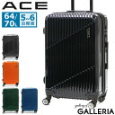 【エントリー 楽天カード最大21倍】 ノベルティ付 エース スーツケース ACE クレスタ キャリーケース 軽量 ace 64L 70L 拡張 5泊 6泊 双輪 4輪 TSロック Mサイズ ファスナー 旅行 出張 ポリカーボネート メンズ レディース 06317