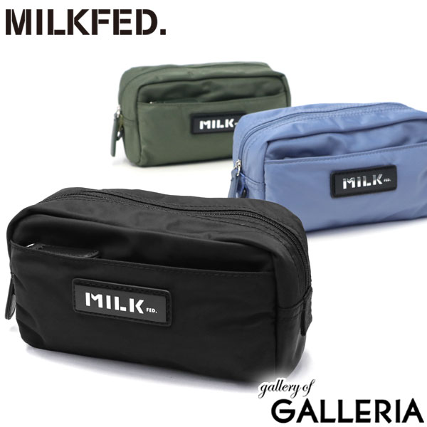 【当店限定 エントリーで最大12倍】 ミルクフェド ポーチ 小物入れ ブランド おしゃれ MILKFED. 可愛い かわいい ペンケース 筆箱 化粧ポーチ メイクポーチ マルチポーチ 旅行 軽量 軽い レディース 高校生 女性 大人 シンプル LOGO PLATE POUCH 103241054001