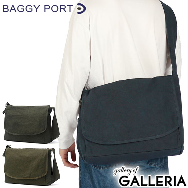 【最大51倍 27日2時迄】 ノベルティ付 バギーポート ショルダーバッグ メンズ レディース 斜めがけバッグ 大きめ 大容量 BAGGY PORT バッグ ブランド かっこいい 大人 B4 A4 黒さび染 帆布 斜めがけ 斜め掛けバッグ 日本製 KUROSABI GRN-9602