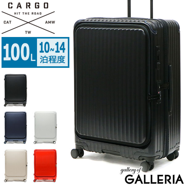 ノベルティ付 【正規品2年保証】 カーゴ スーツケース CARGO Lサイズ 大型 エアレイヤー AiR LAYER フロントオープン トリオ TRIO ファスナー 100L 10泊 海外旅行 ダブルキャスター ストッパー ハード 旅行 軽量 CAT738LY