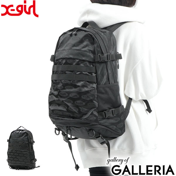 【エントリー&楽天カード最大36倍 9/5限定】 ノベルティ付 エックスガール リュック X-girl OVAL LOGO ADVENTURE BACKPACK バックパック A4 B4 29L ノートPC シューズ収納 巾着付き 通学 部活 高校生 女子 レディース 105221053007