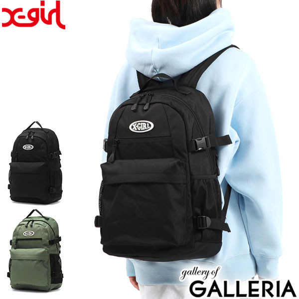 【エントリー&楽天カード最大36倍 9/5限定】 ノベルティ付 エックスガール リュック X-girl OVAL LOGO BACKPACK バックパック デイパック A4 ノートPC 20L 軽量 通勤 通学 高校生 大学生 女子 レディース 105222053001