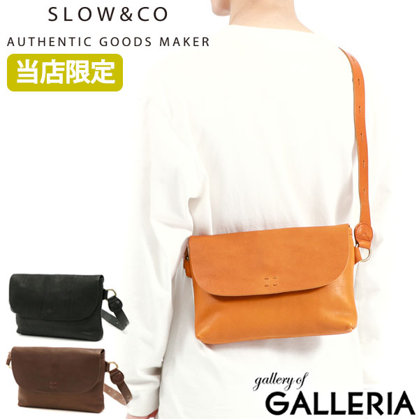 SLOW バッグ メンズ ノベルティ付 【当店限定モデル】 別注 スロウ ショルダーバッグ SLOW 斜めがけ bono ボノ flap waist bag 小さめ 本革 栃木レザー メンズ レディース 日本製 大人 858S15LG