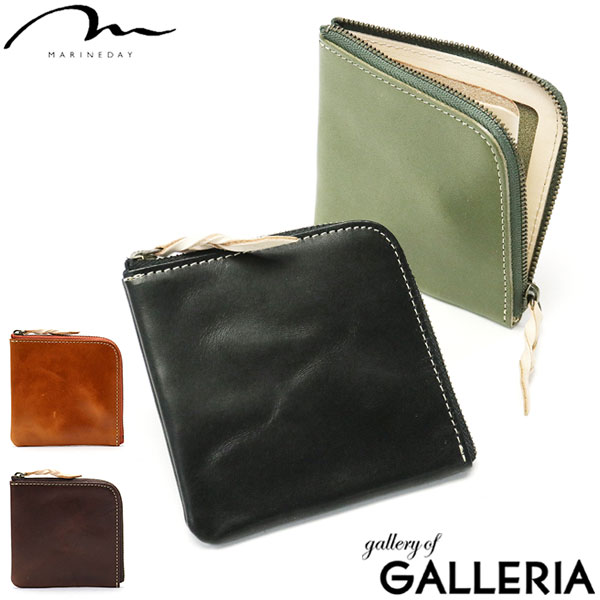 【最大54倍 3/20限定】 マリンデイ 財布 コインケース レディース ブランド 薄型 黒 40代 革 ミニ MARINEDAY L字ファスナー 本革 牛革 栃木レザー 日本製 小銭入れ 小さい シンプル AGE3