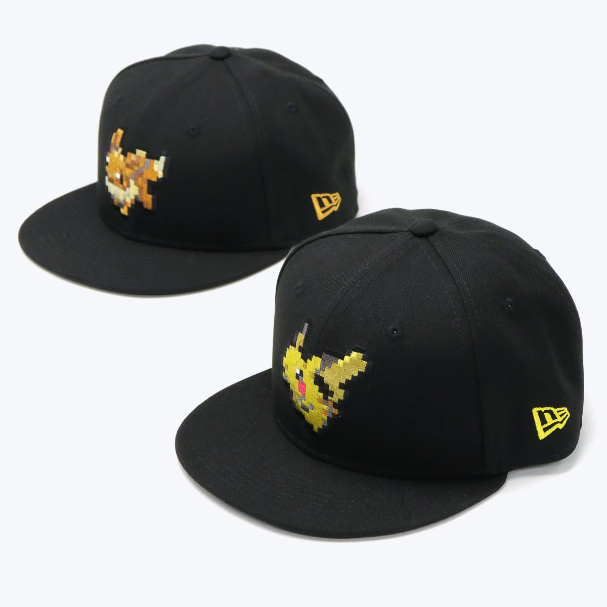 【正規取扱店】 ニューエラ キャップ キッズ NEW ERA Youth 9FIFTY ポケモン Pokemon 8Bit 帽子 子供 コラボ コラボキャップ 刺繍 日よけ ピカチュウ イーブイ ポケモン キャラクター 小学生 男の子 女の子 男子 女子