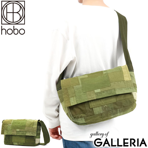 【最大57倍 5/15限定】 ホーボー メッセンジャーバッグ hobo MESSENGER BAG UPCYCLED US ARMY CLOTH ショルダーバッグ コットン A4 10L 軽量 斜めがけ バッグ ミリタリー パッチワーク 日本製 カジュアル メンズ レディース HB-BG3517