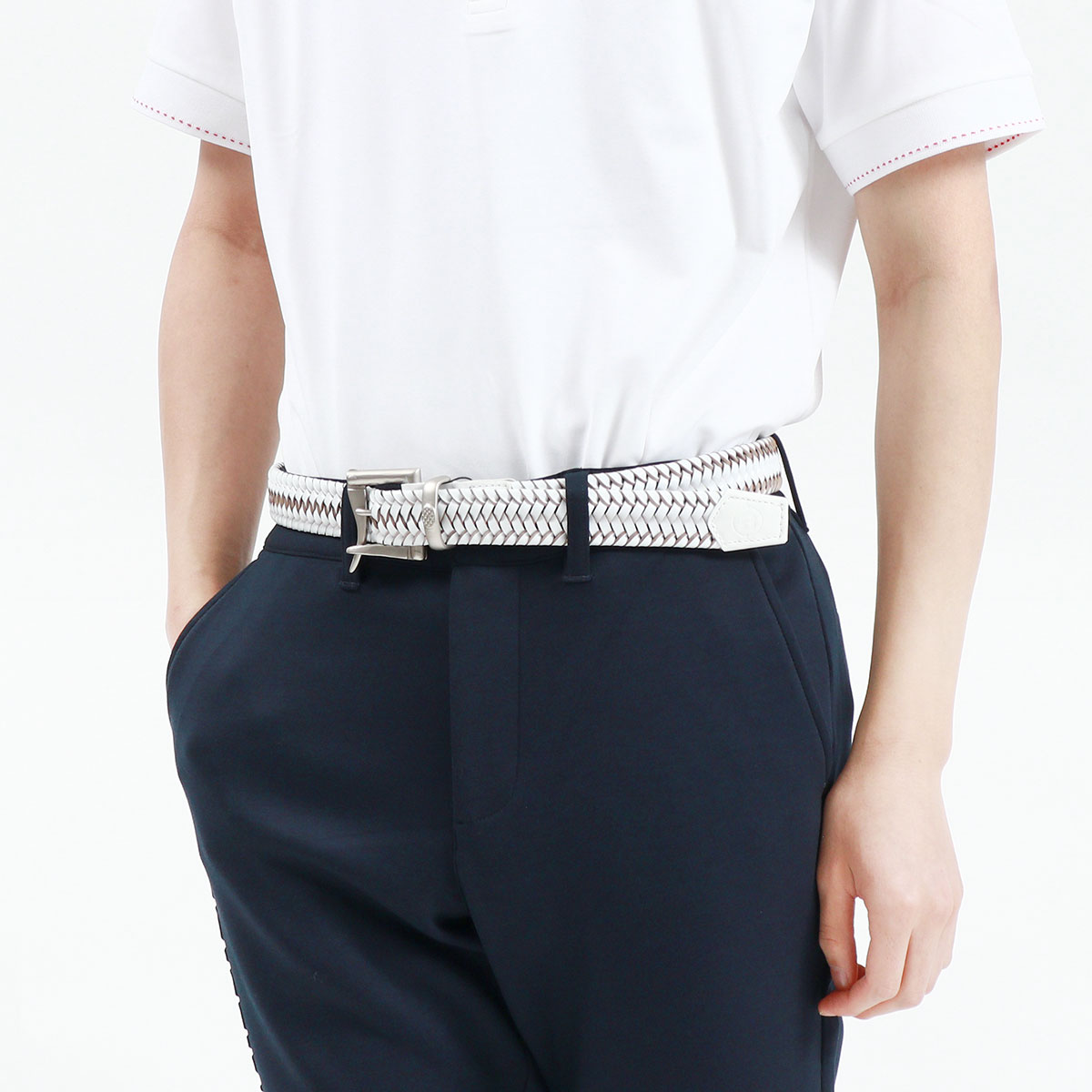 【最大39倍 10/30限定】 ノベルティ付 【日本正規品】 ブリーフィング ゴルフ ベルト BRIEFING GOLF FIREMAN BUCKLE MESH BELT ファイヤーマンバックルメッシュベルト 本革 穴なし ブランド 日本製 メンズ BRG211G34