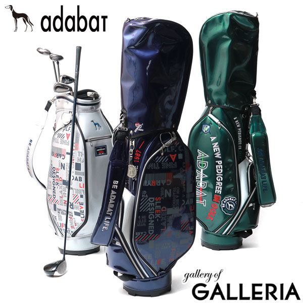 アダバット キャディバッグ adabat 35周年記念 キャディバッグ ゴルフ GOLF ゴルフバッグ カート カート式 9型 9.0型 5分割 47インチ 47インチ対応 フード付き 肩掛け 肩がけ ショルダー エナメル メンズ レディース ABC421