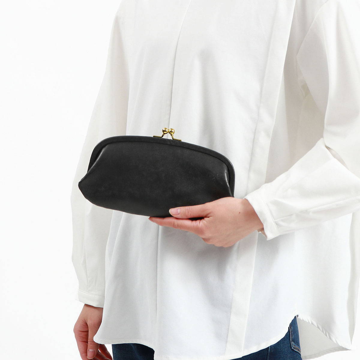 ステッチアンドソー 財布 StitchandSew BUCKETTA LEATHER がま口財布 長財布 がま口 がま口ウォレット 小銭入れ 革 本革 レザー 薄い 薄型 レディース 日本製 CLW104