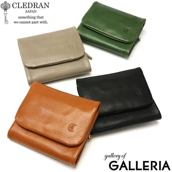 【最大36倍 5/20限定】 ノベルティ付 クレドラン 財布 CLEDRAN COUT WALLET 三つ折り財布 三つ折り ミニ ミニ財布 コンパクト お財布 本革 革 小銭入れ 折り財布 日本製 レディース CL-3512