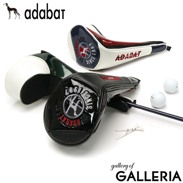 楽天ギャレリア Bag＆Luggage【最大36倍 5/20限定】 アダバット ヘッドカバー adabat GOLF ゴルフ ドライバーカバー ドライバー用 クラブカバー カバー 合皮 マグネット 刺繍 ゴルフ用品 小物 メンズ レディース ABH425