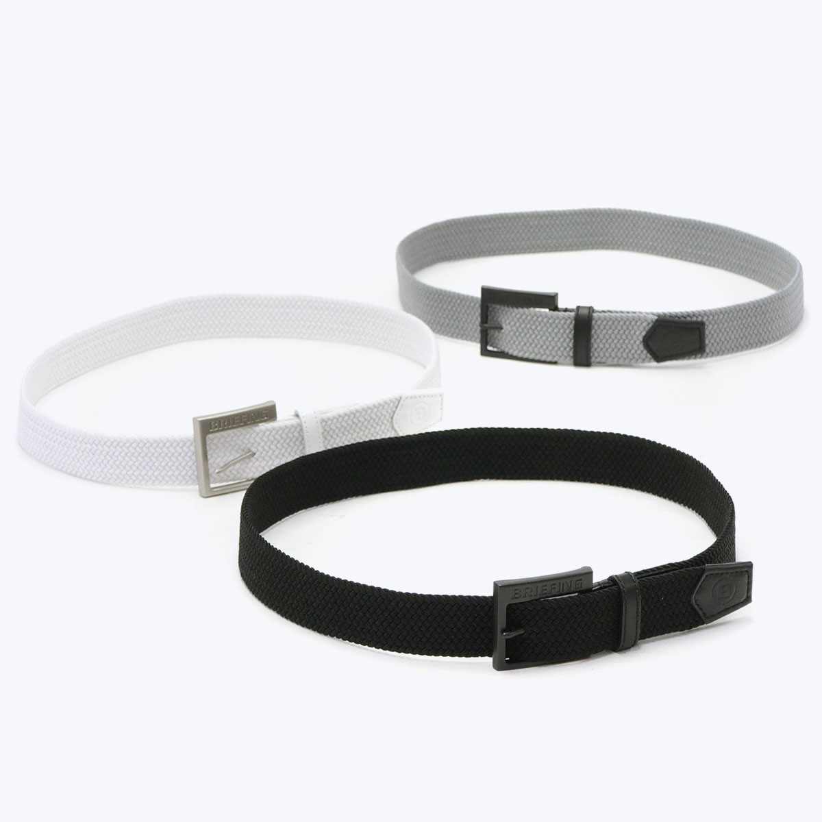 ノベルティ付 【日本正規品】 ブリーフィング ゴルフ ベルト BRIEFING GOLF SQUARE BUCKLE MESH BELT ゴルフベルト 穴なし 伸縮 メッシュ メッシュベルト 日本製 メンズ BRG221M01