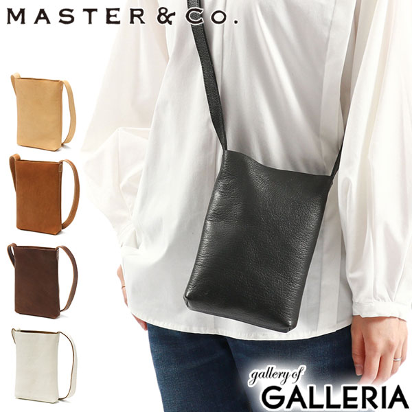 【最大36倍 5/20限定】 マスターアンドコー ショルダーバッグ MASTER&Co. Goat Leather Mini Shoulder Bag ミニショルダー ミニショルダーバッグ 革 斜めがけ 軽量 コンパクト 黒 小さめ 日本製 メンズ レディース MC1124