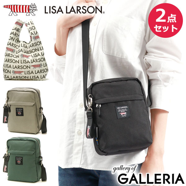 楽天ギャレリア Bag＆Luggage【最大47倍 5/25限定】 リサラーソン ショルダーバッグ LISA LARSON 斜めがけ 大人 軽量 ミニショルダー バッグ 小さめ コンパクト 肩掛け 2.3L ファスナー付き 撥水 縦型 エコバッグ付き シンプル レディース LTPK-06