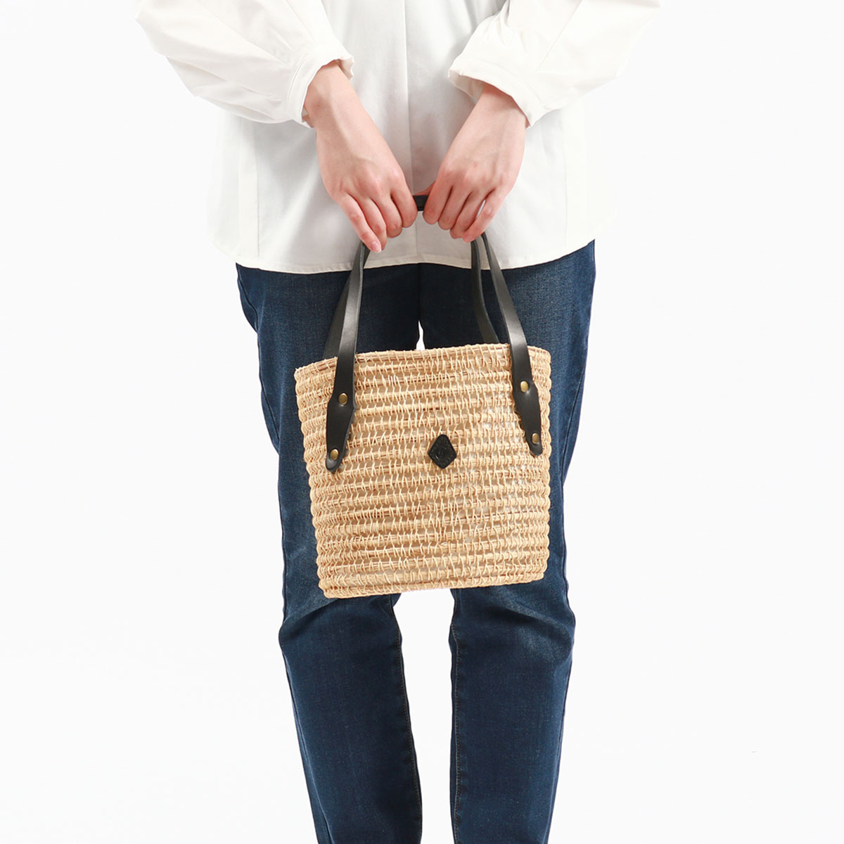 ノベルティ付 クレドラン トートバッグ CLEDRAN HAND & WORKS PALM FIBER BASKET S...