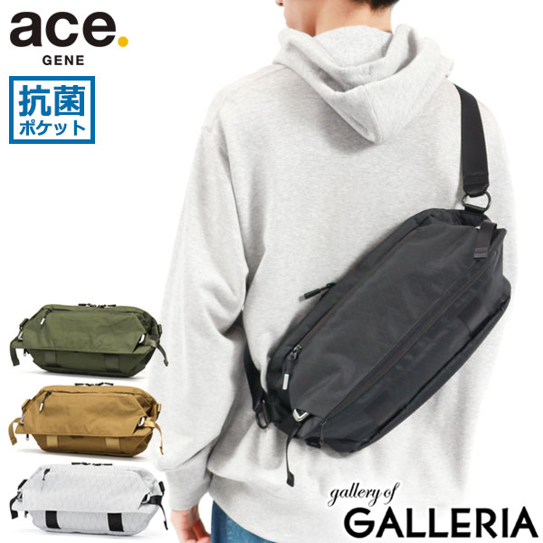 【最大58倍 5/15限定】 ノベルティ付【正規品5年保証】 エースジーン ボディバッグ ace.GENE クロスリングX CROSSLING スリングバッグ ショルダー バッグ 斜めがけ 横型 ナイロン X-PAC 防水 撥水 B5 Mサイズ マチ拡張 タブレット収納 メンズ 68037