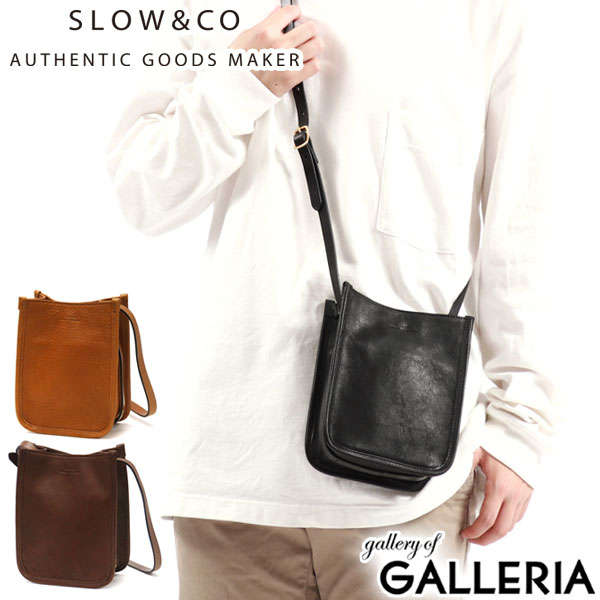 スロウ 革ショルダーバッグ 【最大36倍 5/20限定】 ノベルティ付 スロウ ショルダーバッグ SLOW bono ボーノ square shoulder bag S バッグ ミニショルダーバッグ 斜めがけ スクエア 縦型 軽量 革 小さめ 日本製 メンズ レディース 858S06L