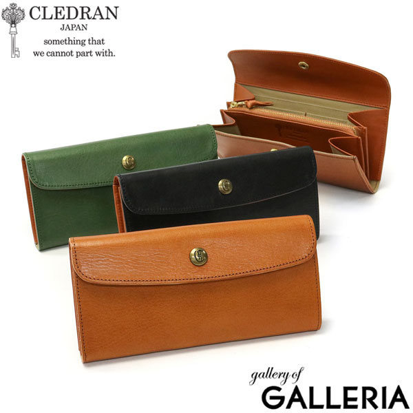 【最大44倍 26日2時迄】 ノベルティ付 クレドラン 長財布 CLEDRAN COMPE SLIM LONG WALLET 財布 ロングウォレット 革 本革 大容量 小銭入れ 軽量 スリム フラップ かぶせ 日本製 レディース CL-3589