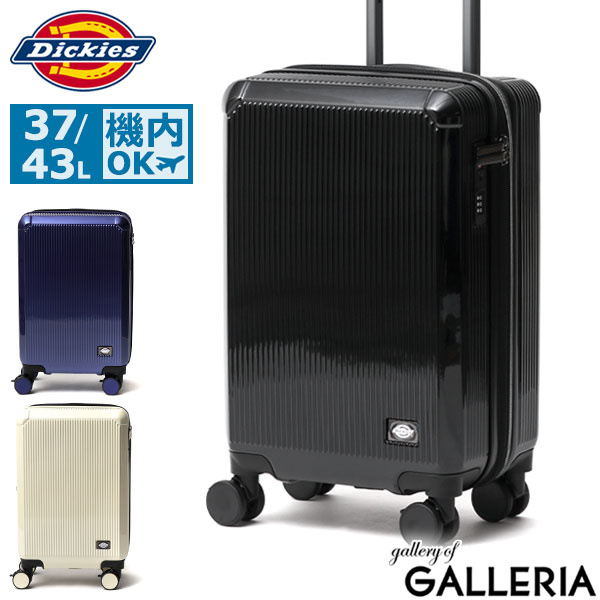 楽天ギャレリア Bag＆Luggage【最大45倍｜30日0時～10時】 ディッキーズ スーツケース 機内持ち込み Sサイズ S Dickies キャリーケース 1泊2日 1泊 かわいい おしゃれ 軽量 小型 コンパクト 拡張 TSロック ストッパー ストッパー付き 37L ハード ブラック シンプル 小さめ ICON2 62000