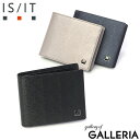 【土日限定 最大39倍】 ノベルティ付 IS/IT 二つ折り財布 メンズ レディース ブランド 小銭入れあり 使いやすい 本革 イズイット 財布 カードがたくさん入る 革 おしゃれ ブラック 男性 女性 二つ折り 二つ折 サイフ シンプル ポリマー 989605